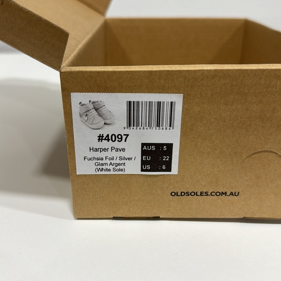 OLD SOLES GIRL'S 4097 HARPER PAVE SHOES - FUCHSIA FOIL / SILVER / GLAM ARGENT - Picture 7 of 7